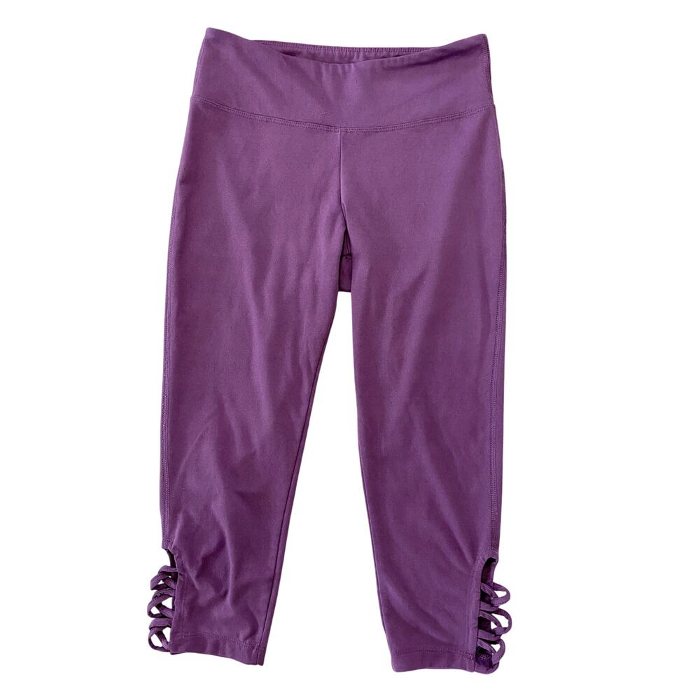 Hippie Homesteader Yoga Capri Pants Womens Lilac Purple Cropped Leggings XS